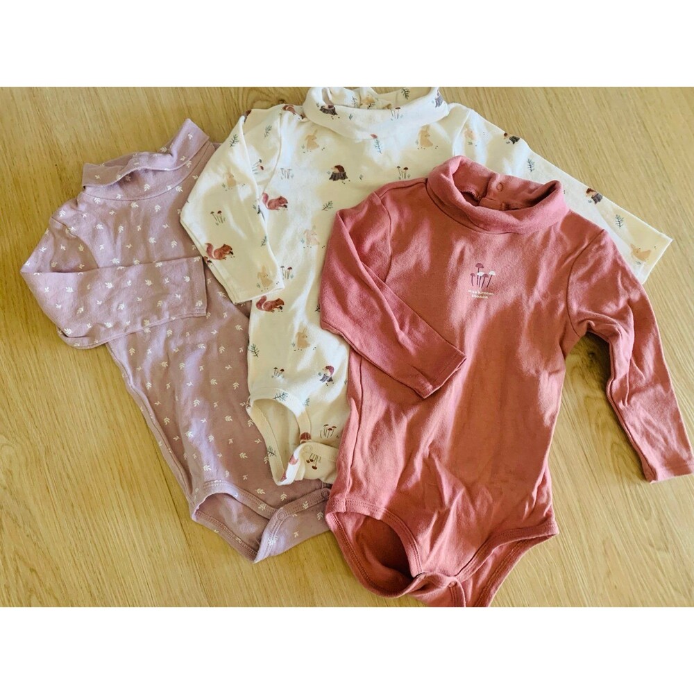 3 Baby onesies long sleeve KIABI 18M